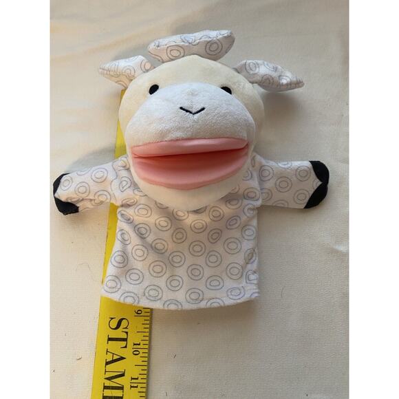 Lot 2 Hand Puppets Cow Plush Evriholder Big Mouth Melissa & Doug Lamb (No Tag) - Picture 4 of 12
